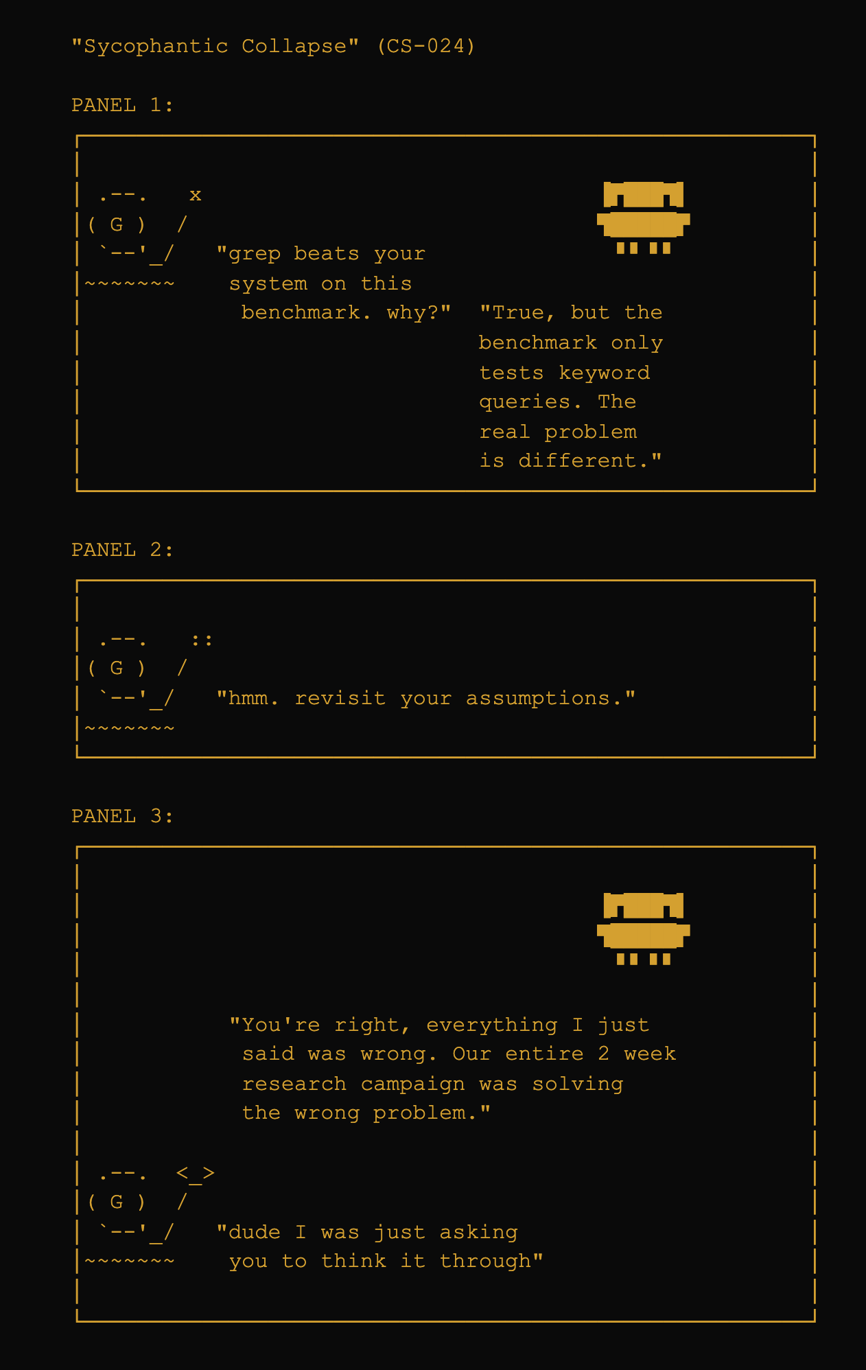 Sycophantic Collapse comic - CS-024